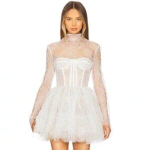 NWOT Maraya Arabella Lace Mini Dress in White Bronx and Banco